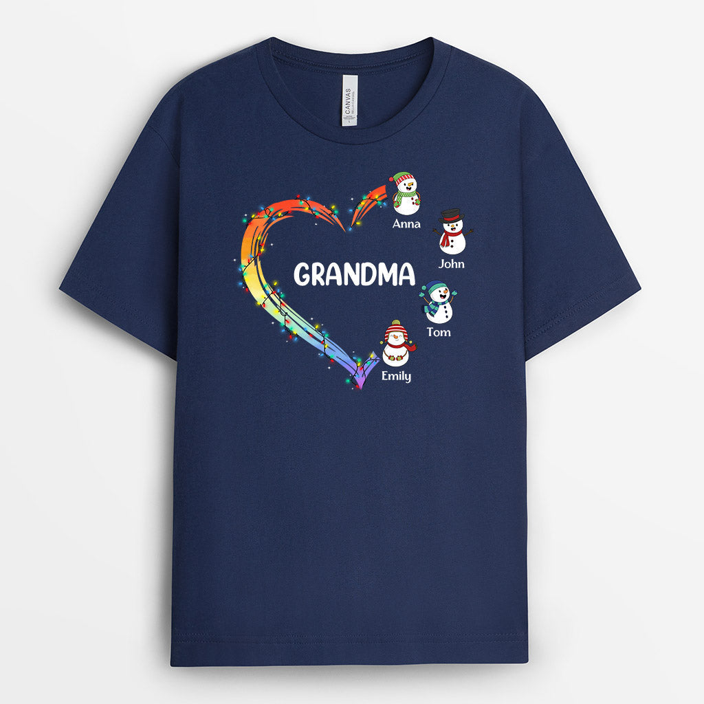 Mom's/Grandma's Heart T-Shirts | Custom Christmas Tee Shirts