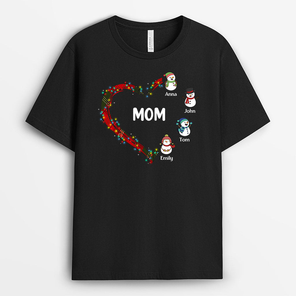Mom's/Grandma's Heart T-Shirts | Custom Christmas Tee Shirts