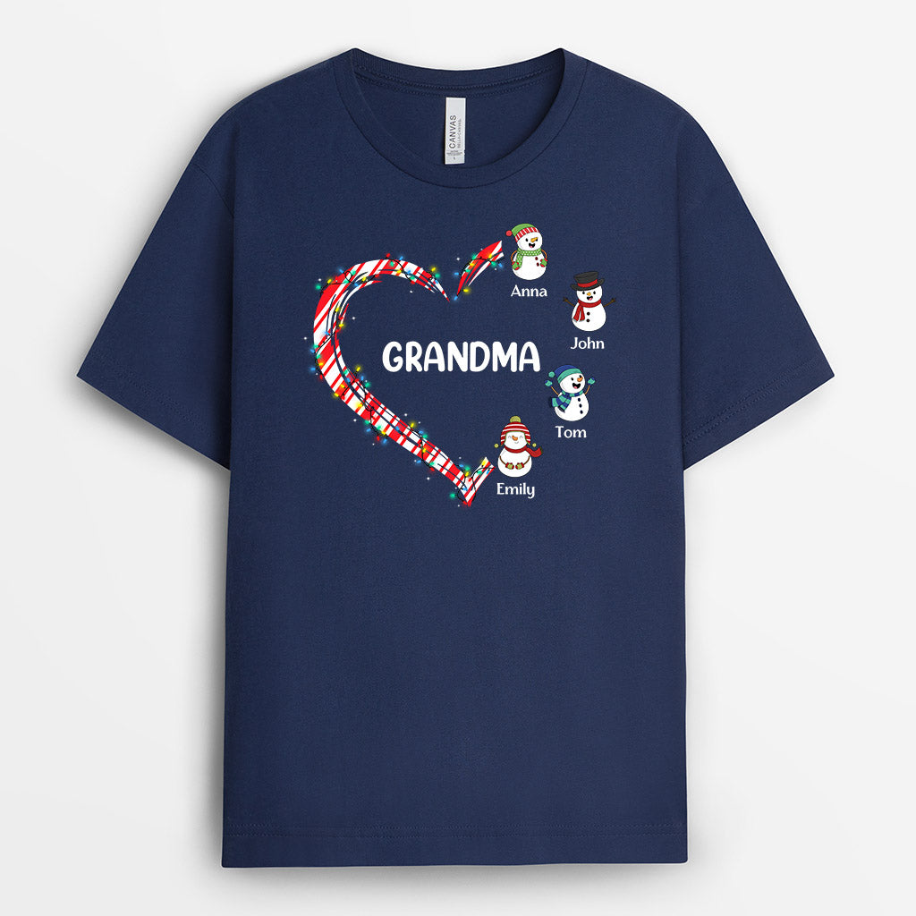 Mom's/Grandma's Heart T-Shirts | Custom Christmas Tee Shirts