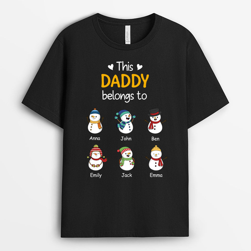 This Grandpa Belongs To T-Shirts | Customized Christmas Themed T Shirts