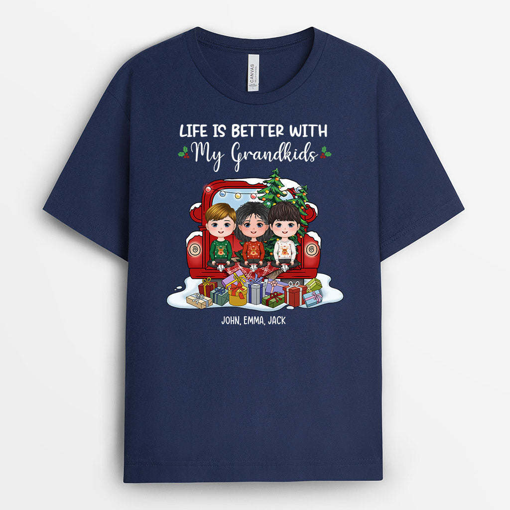 Life Is Better With Grandkids T-Shirts | Customized Christmas Shirts