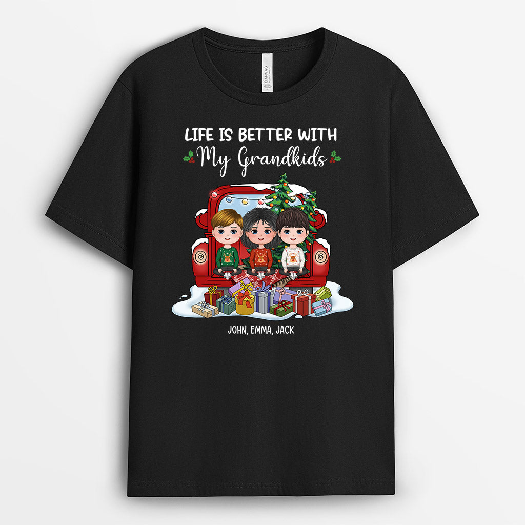 Life Is Better With Grandkids T-Shirts | Customized Christmas Shirts