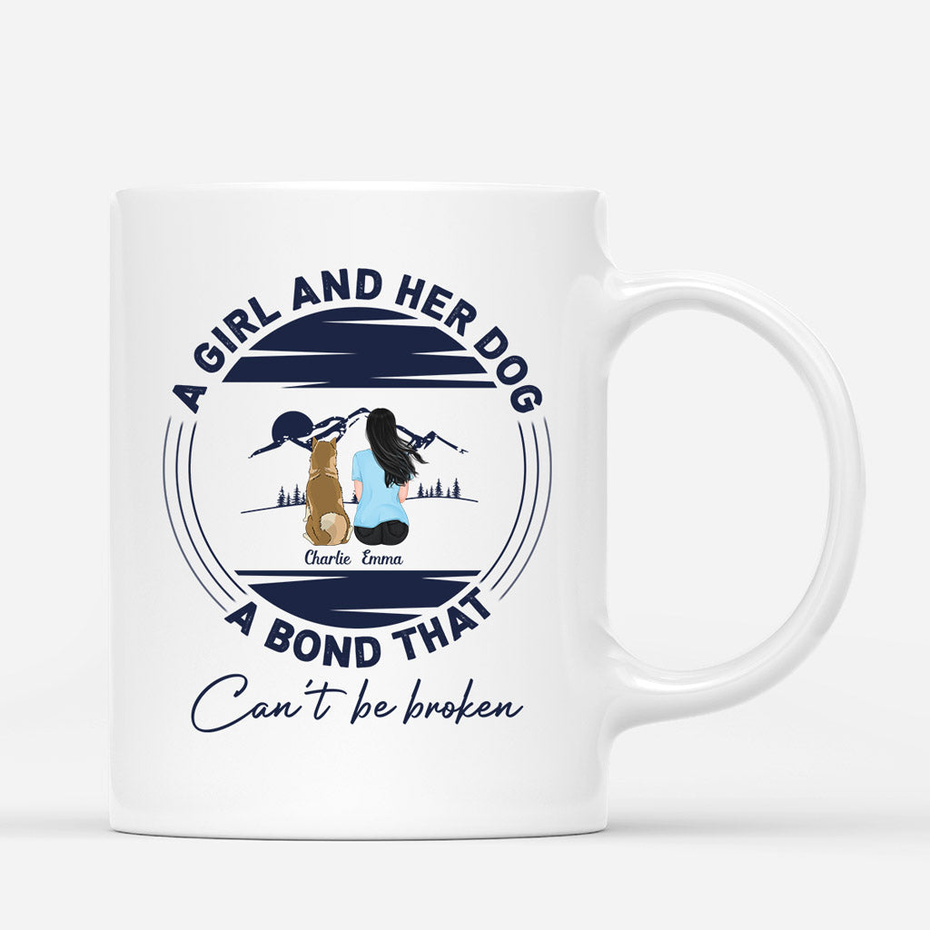 Bond Between A Girl And Her Dog - Custom Dog Mugs With Names