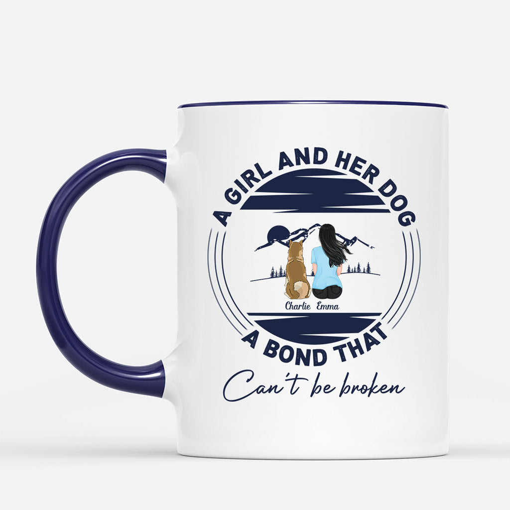 Bond Between A Girl And Her Dog - Custom Dog Mugs With Names