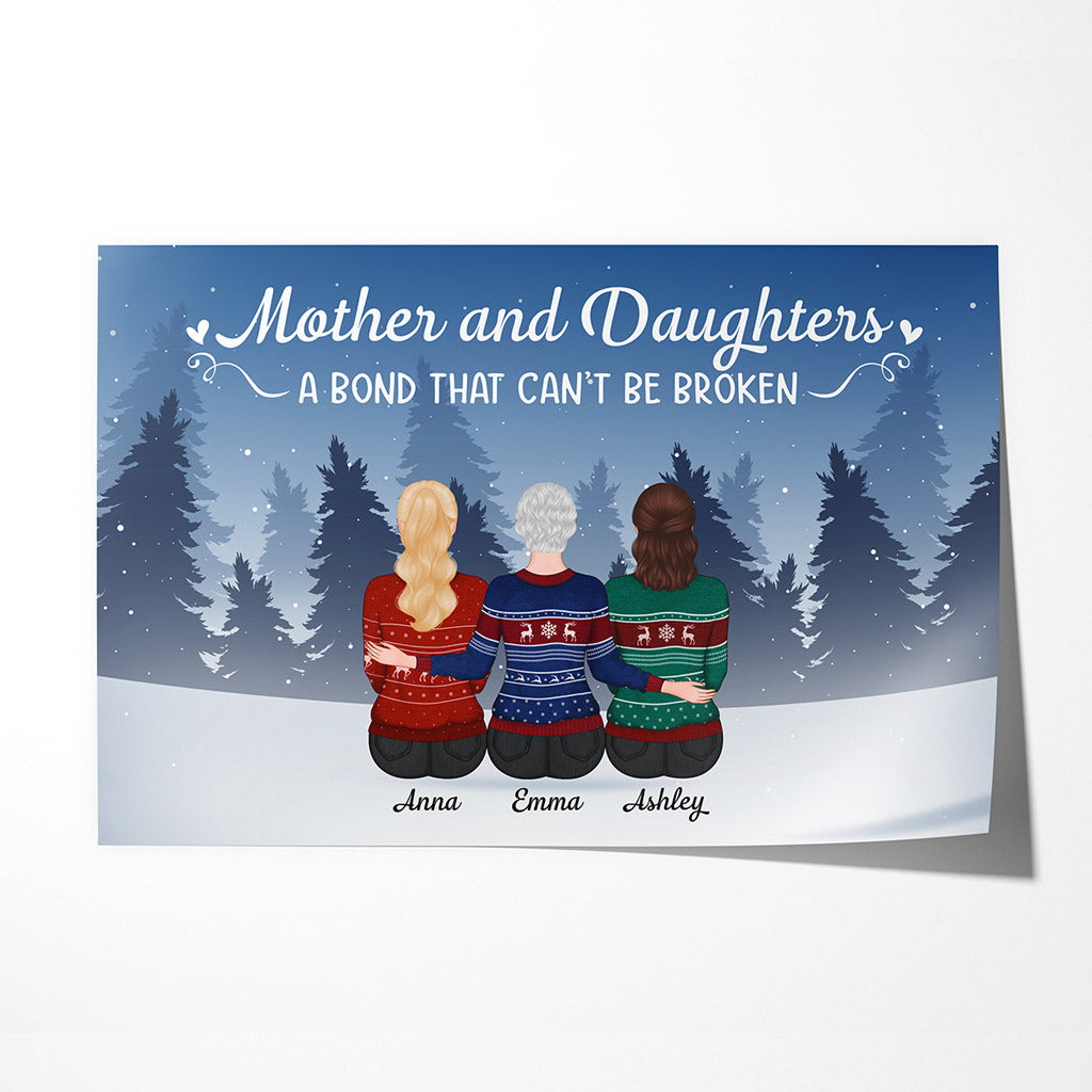 Personalized Mother And Daughters An Unbreakable Bond Poster