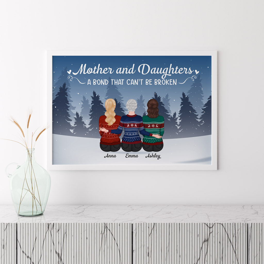 Personalized Mother And Daughters An Unbreakable Bond Poster