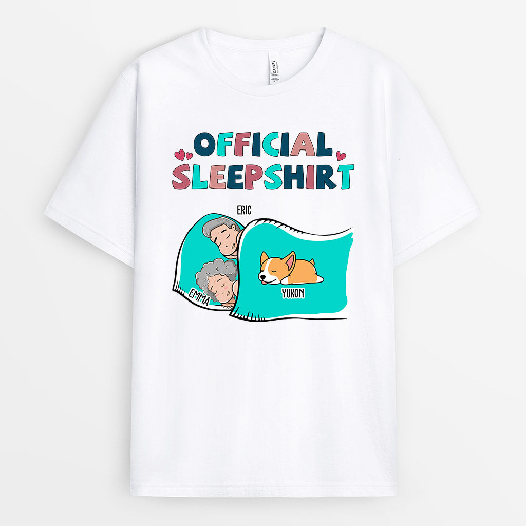 Couple Sleepshirt with Dogs - Custom T-Shirt for Dog Lovers