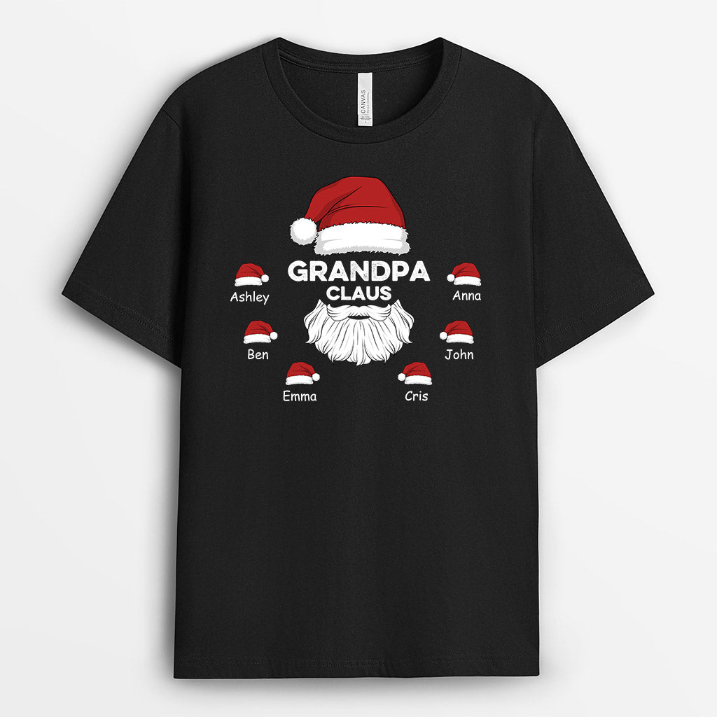 Grandpa Claus T-Shirts | Personalized Merry Christmas Tee Shirts