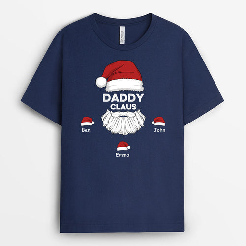 Grandpa Claus T-Shirts | Personalized Merry Christmas Tee Shirts