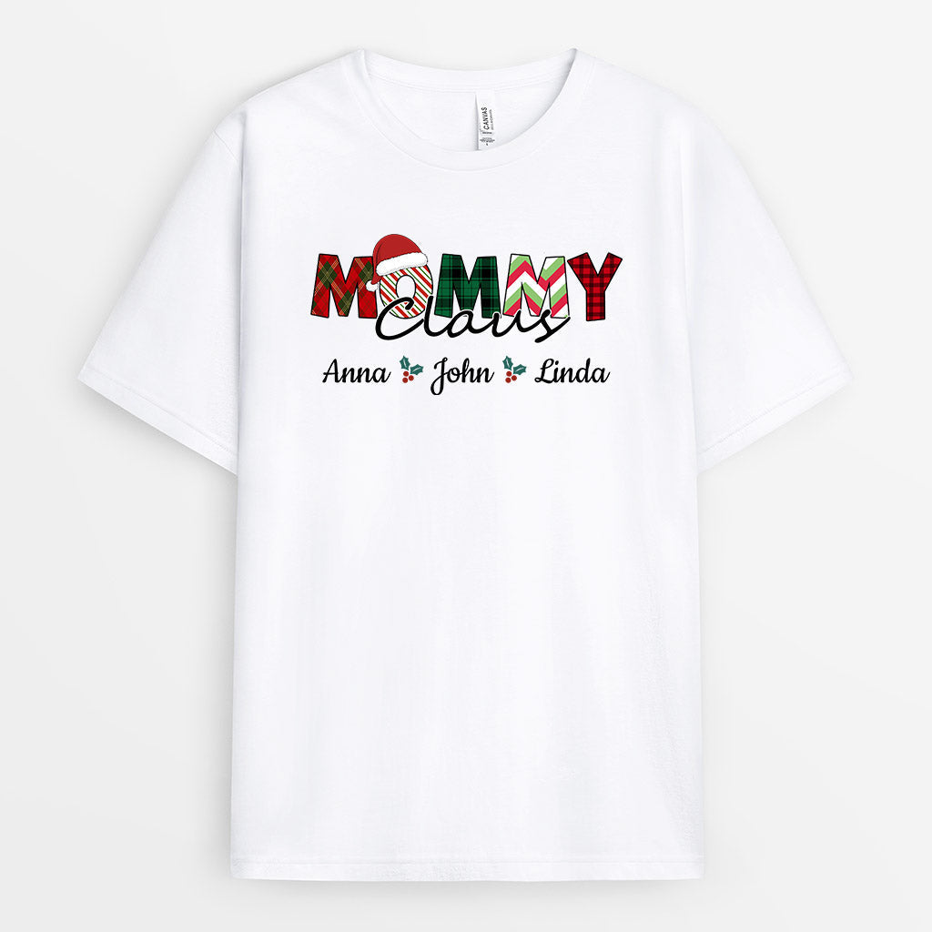Mommy Claus T-Shirts | Personalized Women's Christmas T Shirts