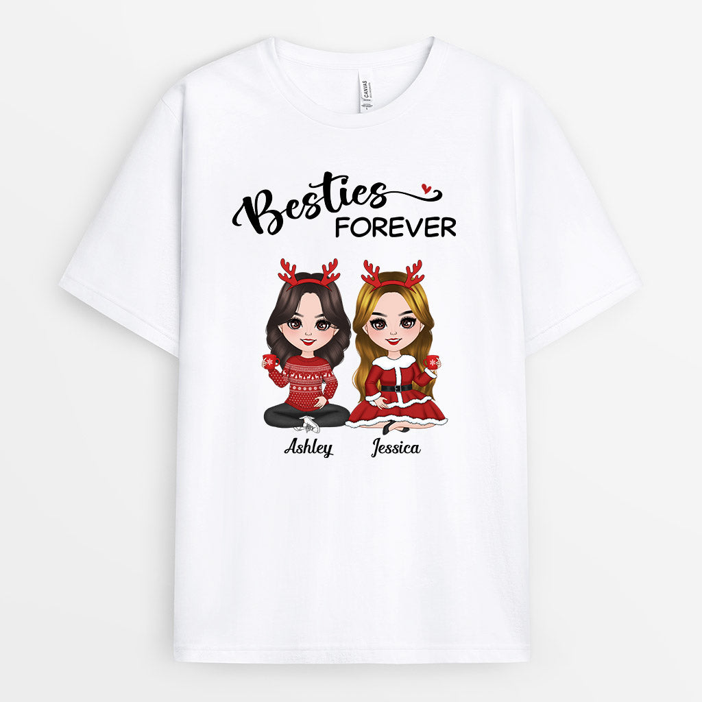 Besties Forever T-Shirts | Custom Christmas T Shirts for Friends
