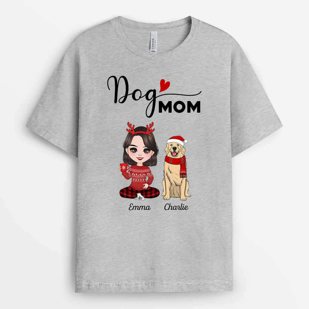Dog Mom T-Shirt - Customized Christmas Shirts for Dog Lovers