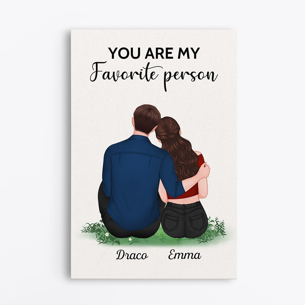 Personalized You Are My Favorite Person Canvas