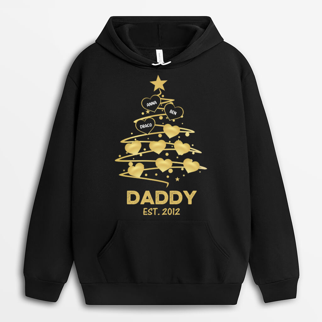 Christmas Family Tree Hoodies For Dad/Mom - Family Personalized Gifts For Xmas