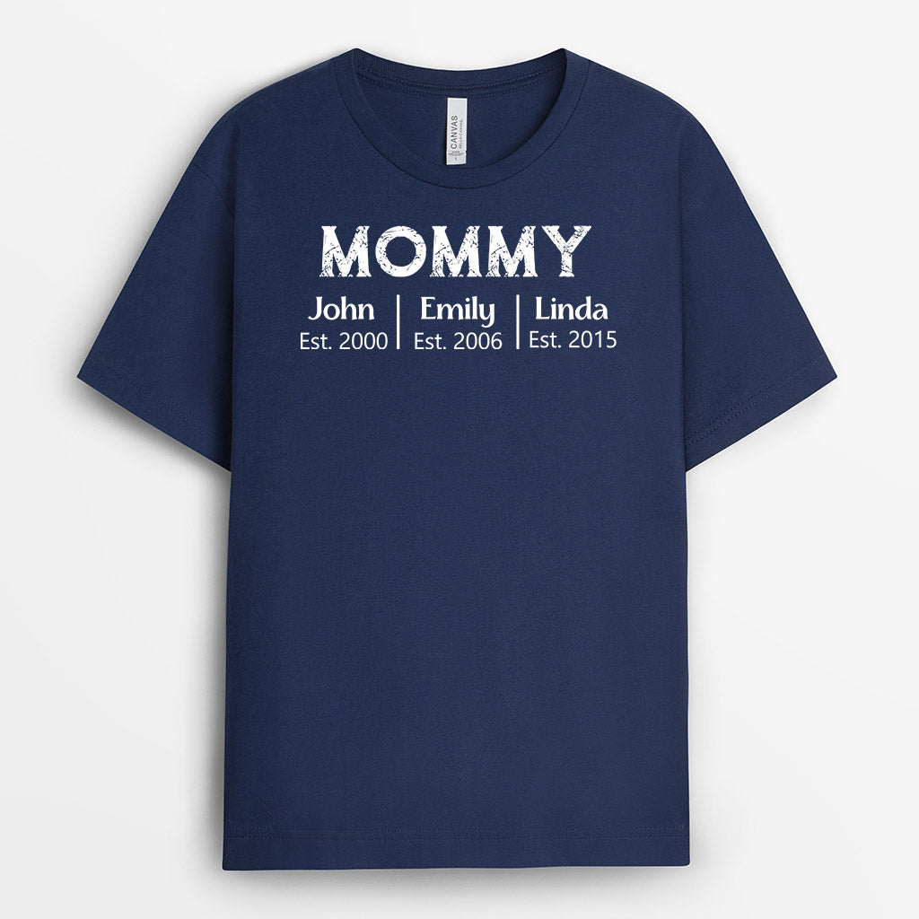 Personalized Simple And Beautiful Mommy/Grandma T-Shirt