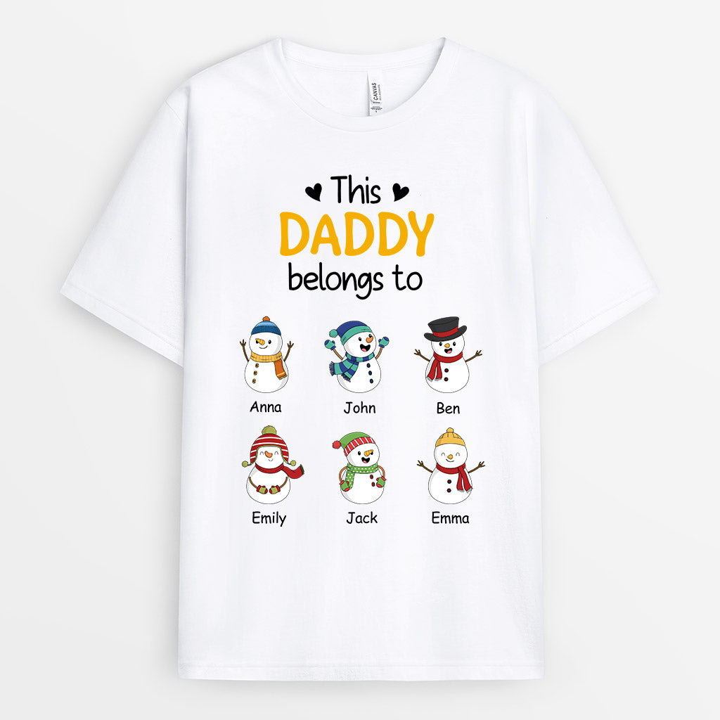 This Grandpa Belongs To T Shirts | Personalized Christmas T Shirts for Men