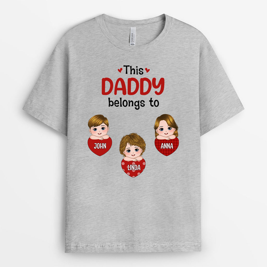Personalized This Grandpa Daddy Belongs To T Shirts