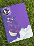 Ghost Trio Evolution Binder - hand-painted Haunted Purple card binder cover