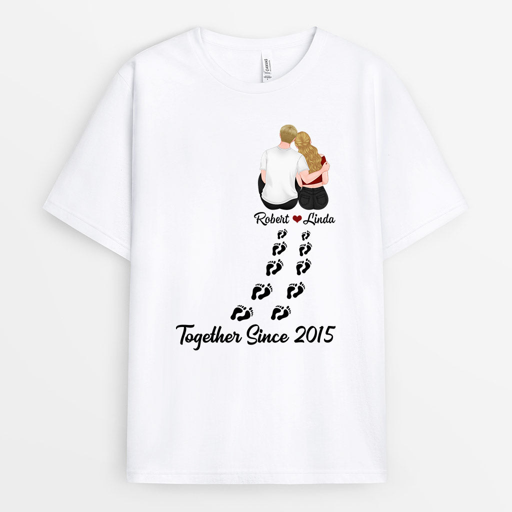 Together Since - Personalized Couples T-Shirt - Anniversary Gift
