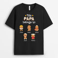 This Grandpa Belongs To Personalized T-Shirt - Gingerbread Version For Christmas