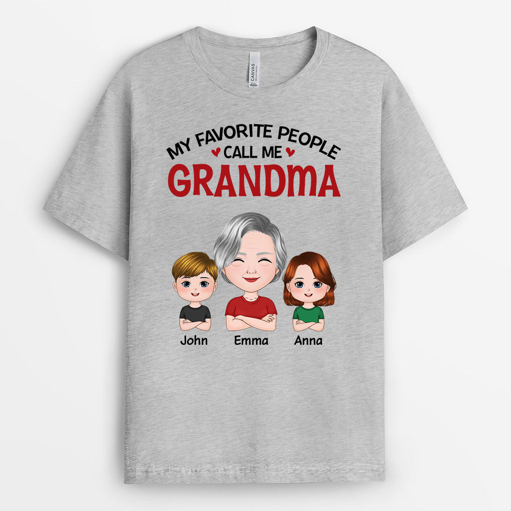 Personalized My Favourite People Call Me Grandma Mommy T Shirts Mum