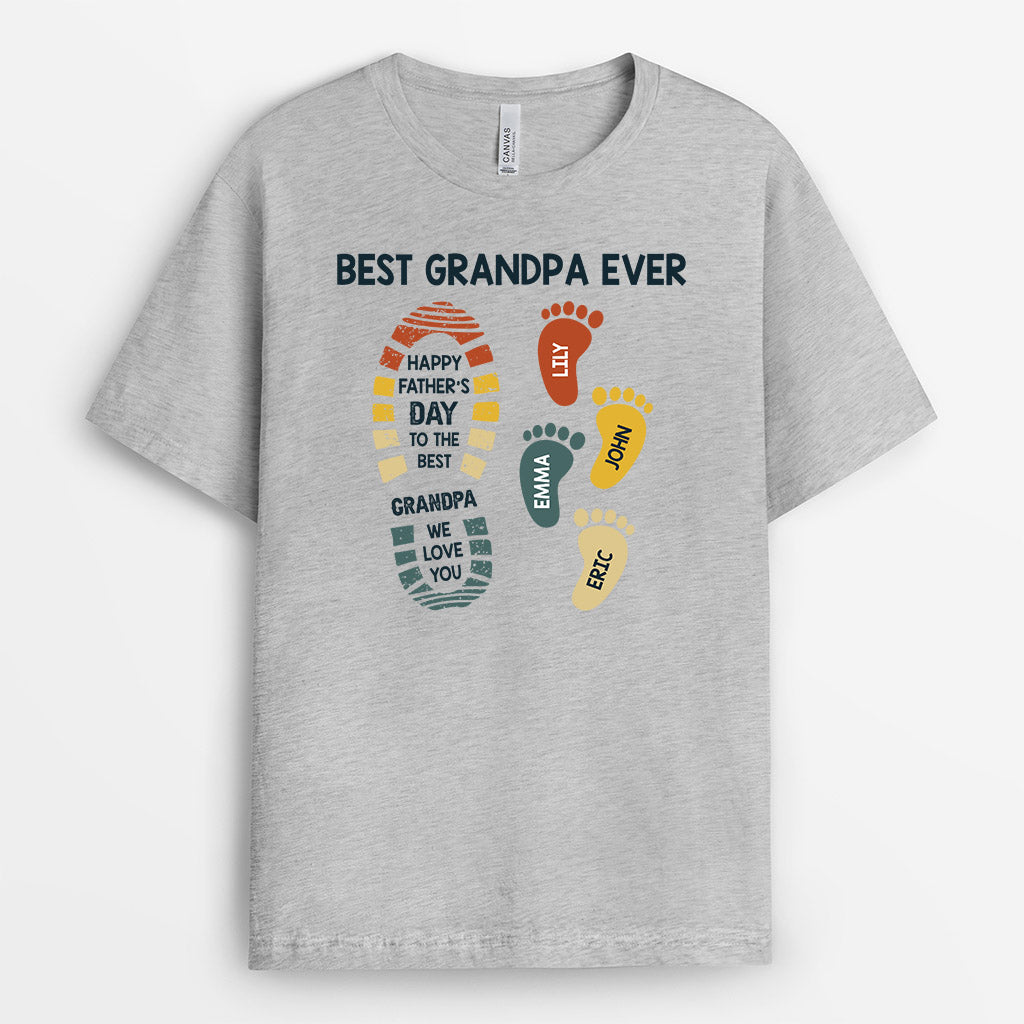 Personalized Best Grandpa Dad Ever T Shirts