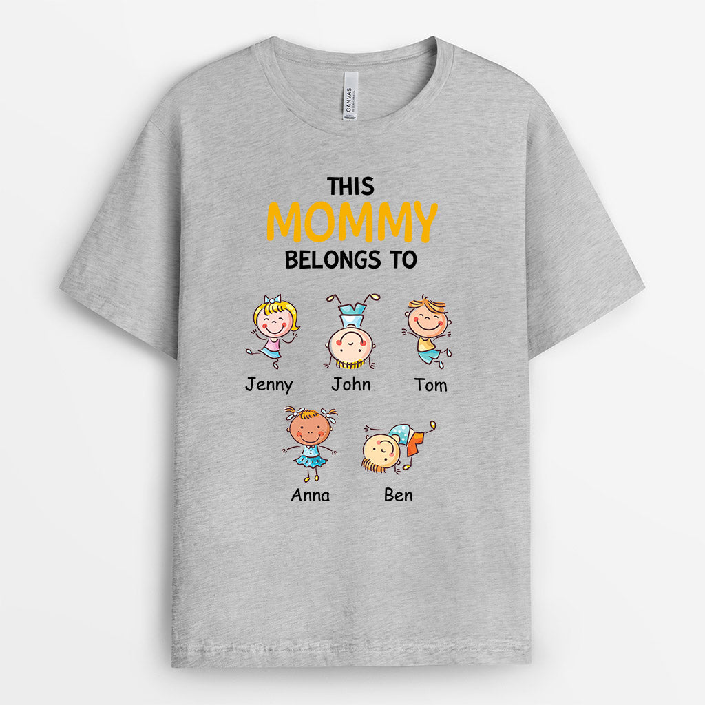 This Grandma Mommy Belongs To - Personalized Family T-Shirt