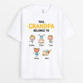 This Grandpa Belongs To - Personalized T-Shirt with Kids for Grandpa