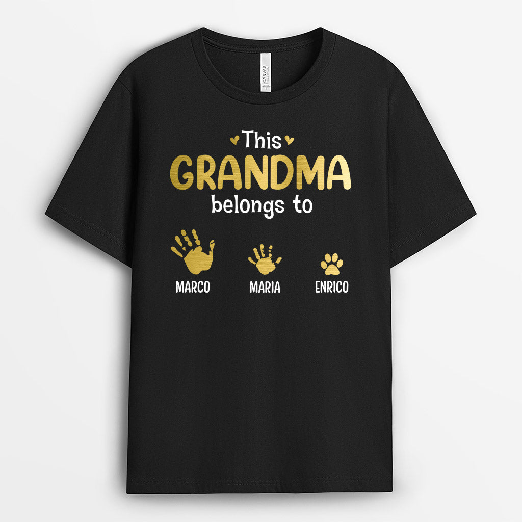 Personalized This Grandma Mommy Belongs To T Shirts