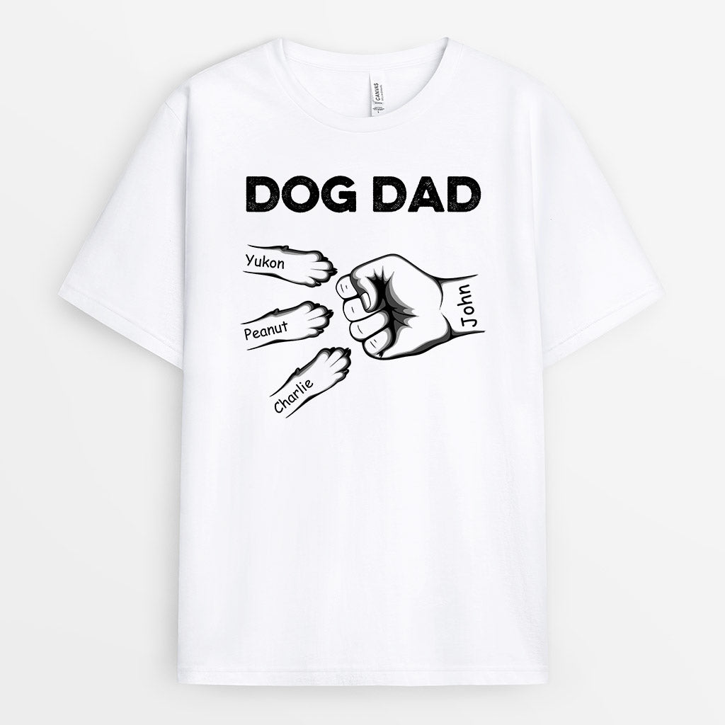 Dog Dad Fist Bump - Personalized Dog T-shirts for Humans