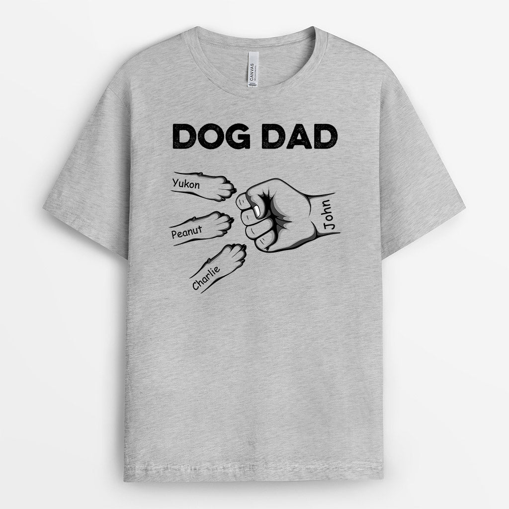 Dog Dad Fist Bump - Personalized Dog T-shirts for Humans