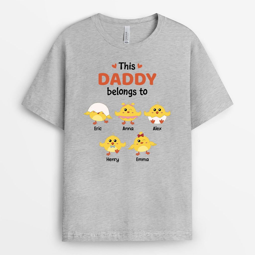 This Grandpa Belongs To His Chicks - Personalized T-Shirt - For Grandpa