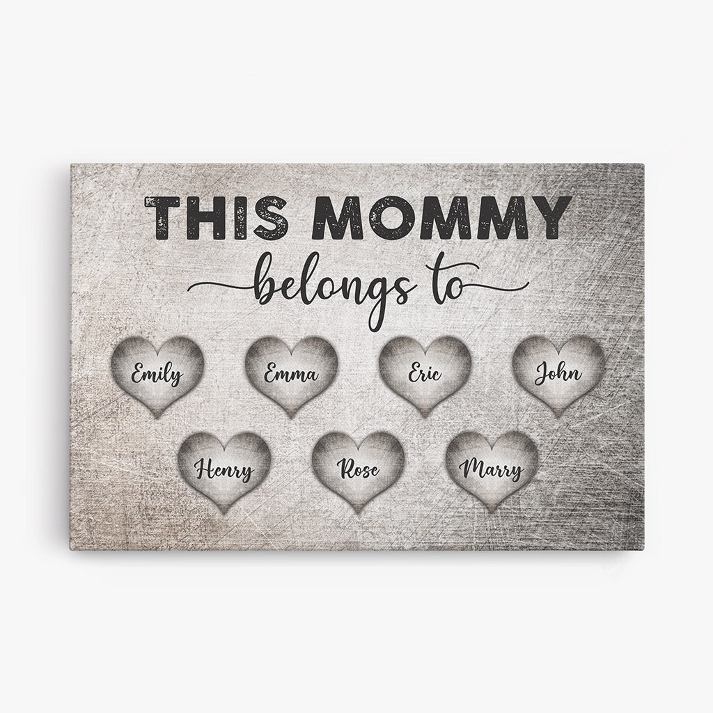This Mommy/Grandma Belongs To Canvas - Family Personalized Gifts