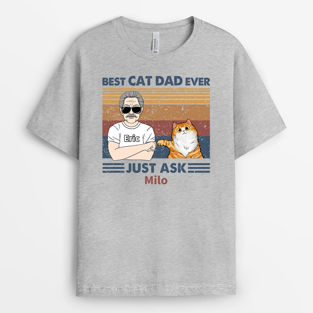 Best Cat Dad Ever T Shirts - Custom Pet Clothing for Humans