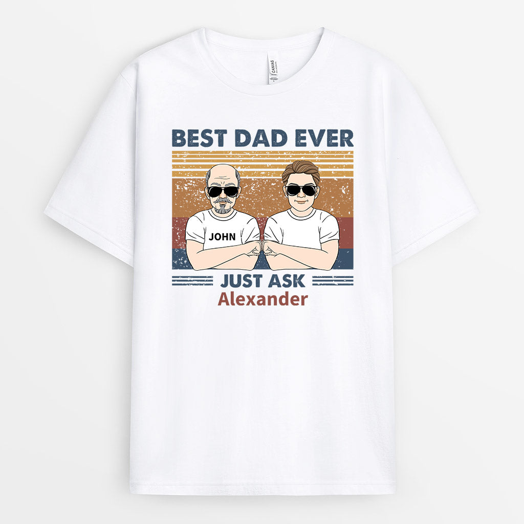 Best Grandpa Dad Ever - Personalized T-Shirt - Gift for Grandpa