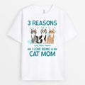 Reasons I Love Being A Cat Mom Dad - Custom Shirt With Pets Face