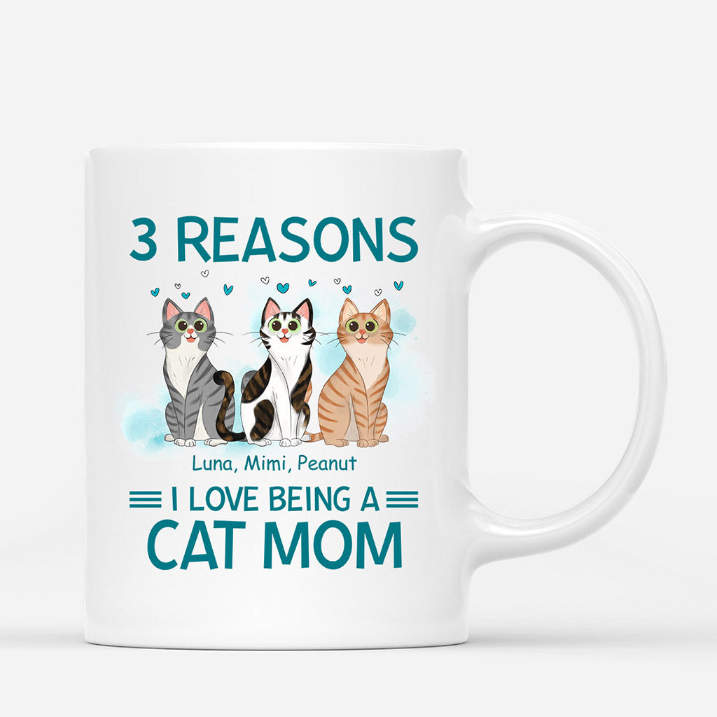 Reason I Love Being A Cat Mom Dad - Custom Cups With Cats
