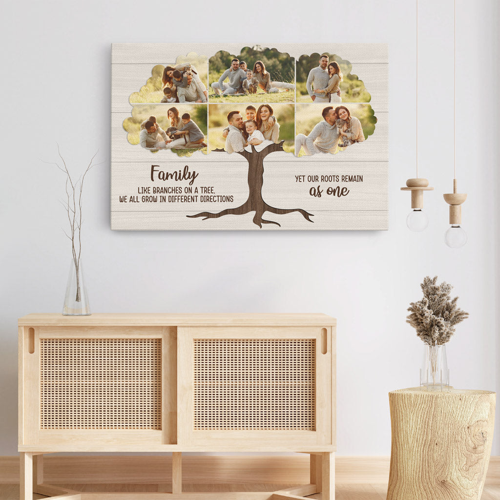 The Family Photo Tree Canvas - Personalization Family Gifts