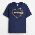 Personalized Leopard Mommy Grandma Heart T Shirts