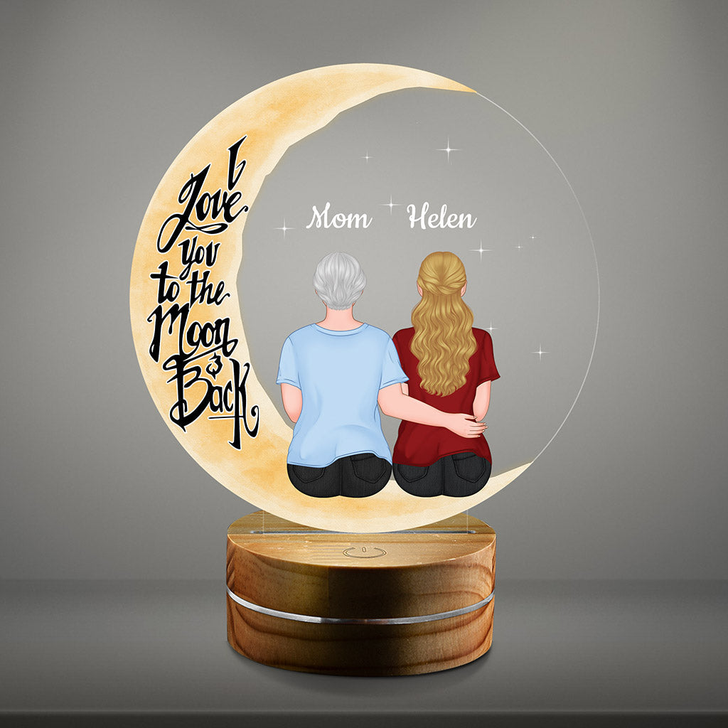 Personalized Love You To The Moon And Back 3d Led Light