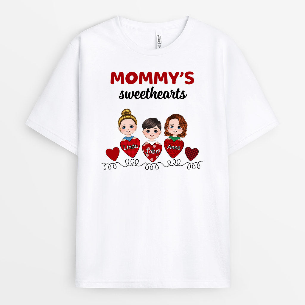 Personalized Mommys Sweetheart T Shirts