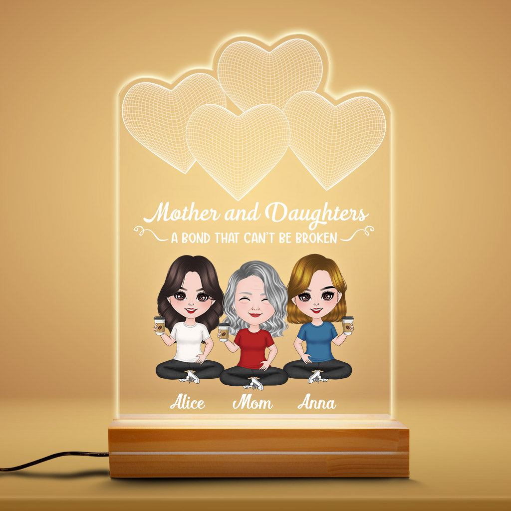 Personalized Mother And Daughter 3D Led Light