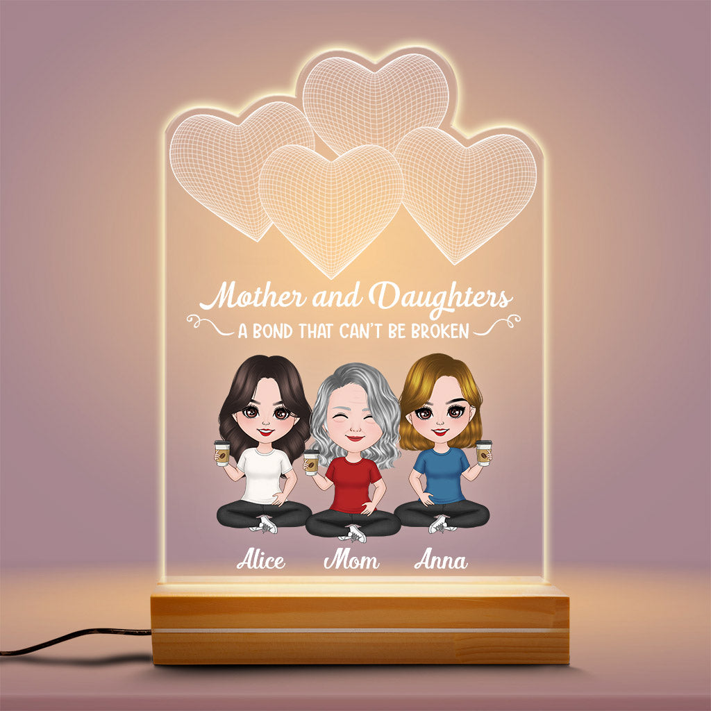 Personalized Mother And Daughter 3D Led Light
