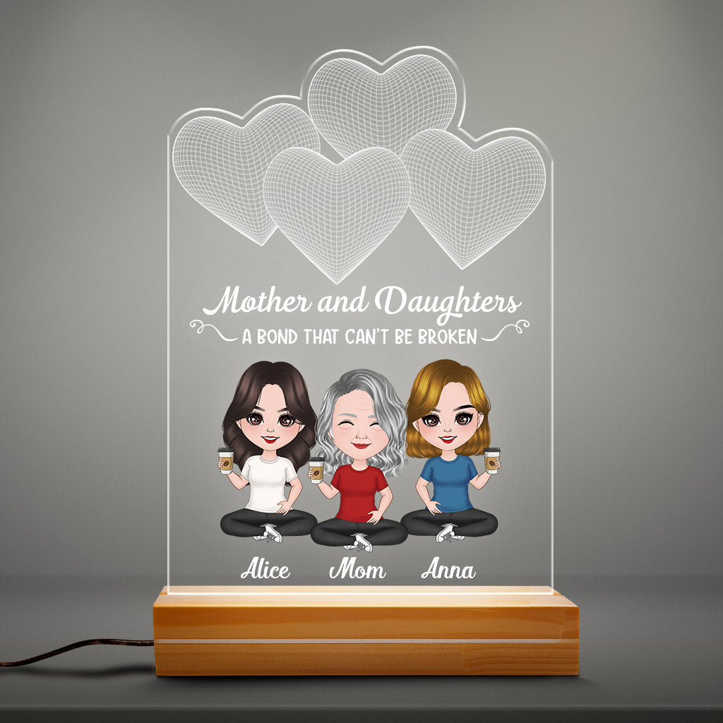 Personalized Mother And Daughter 3D Led Light