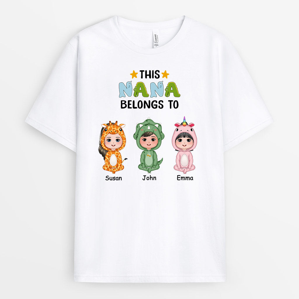 This Grandma Mommy Belongs To - Personalized Grandma T-Shirt - Gift for Grandma