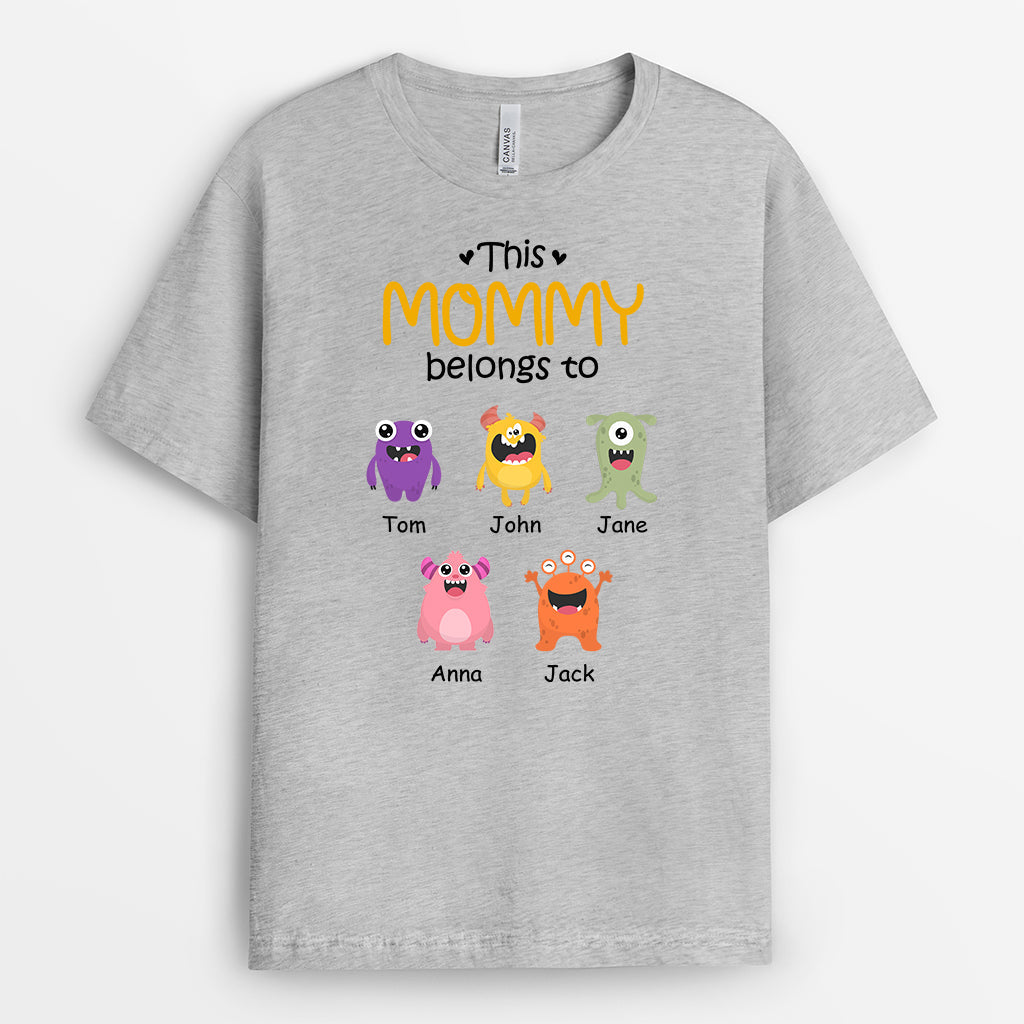 This Grandma Mommy Belongs To - Personalized T-Shirt - Gift for Mom and Grandma