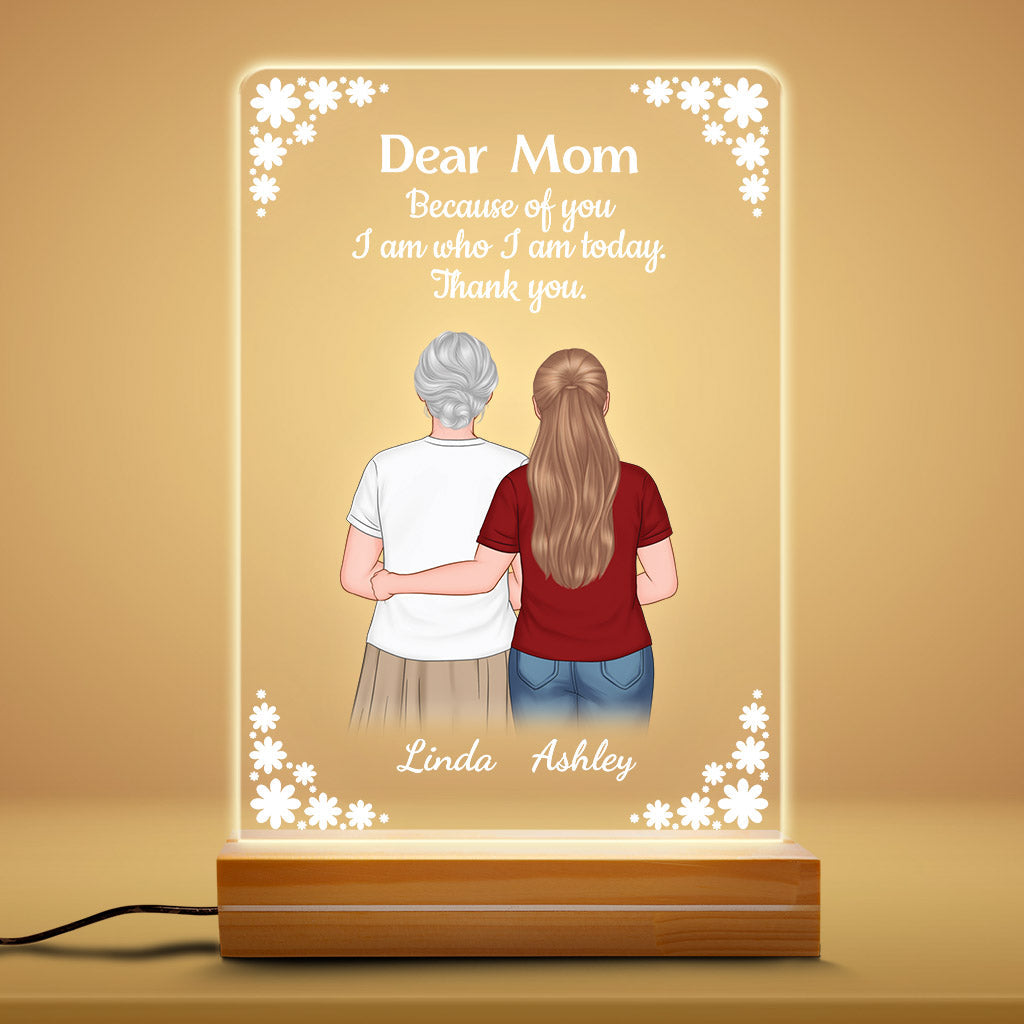 Personalized Because Of You Night Light