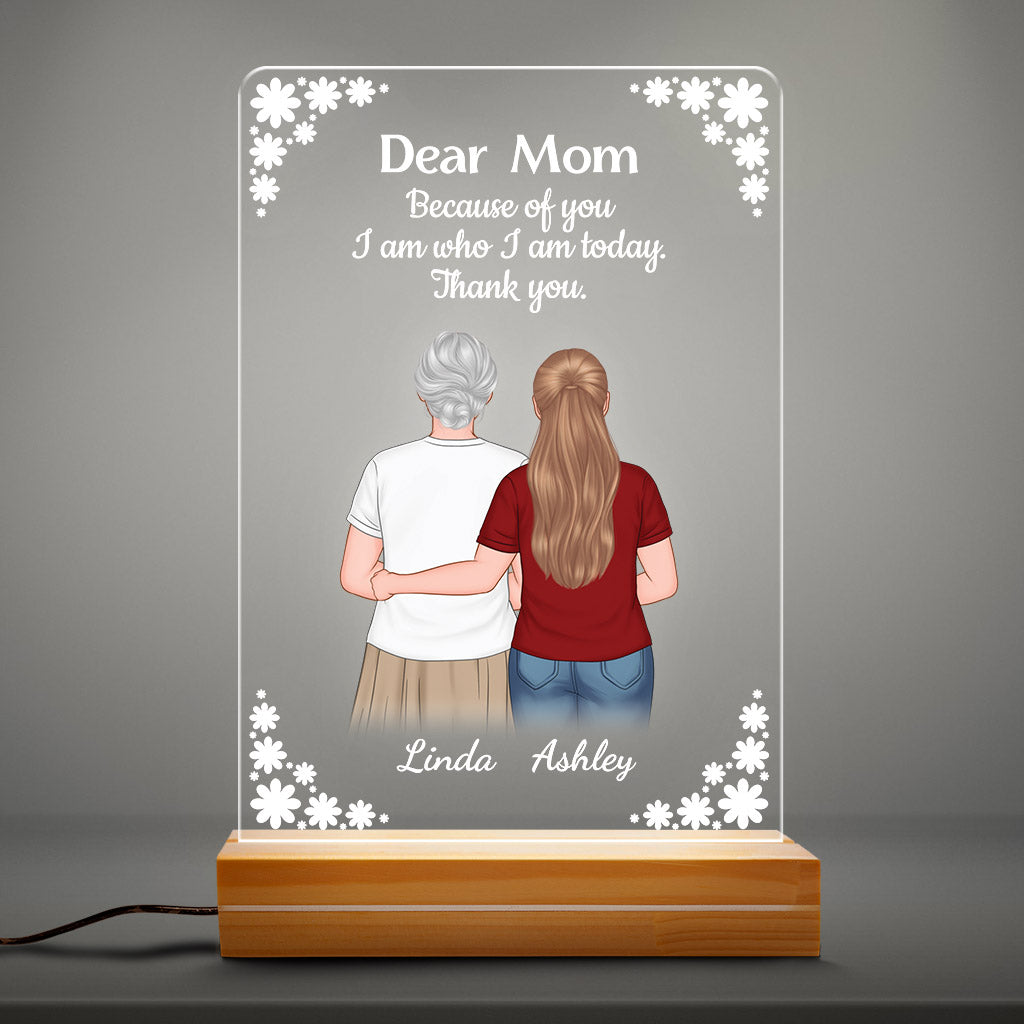 Personalized Because Of You Night Light