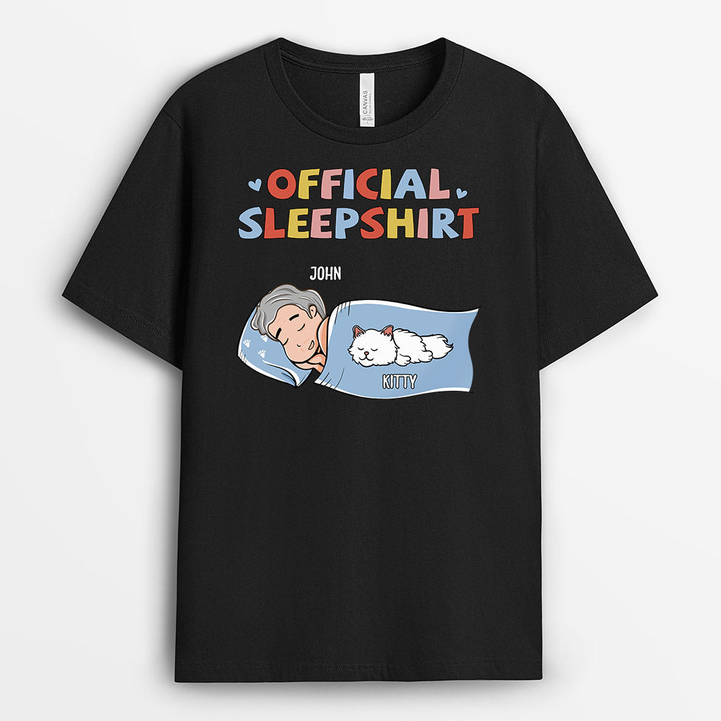 Official Sleepshirt With Cat - Custom Pet Shirts for Humans