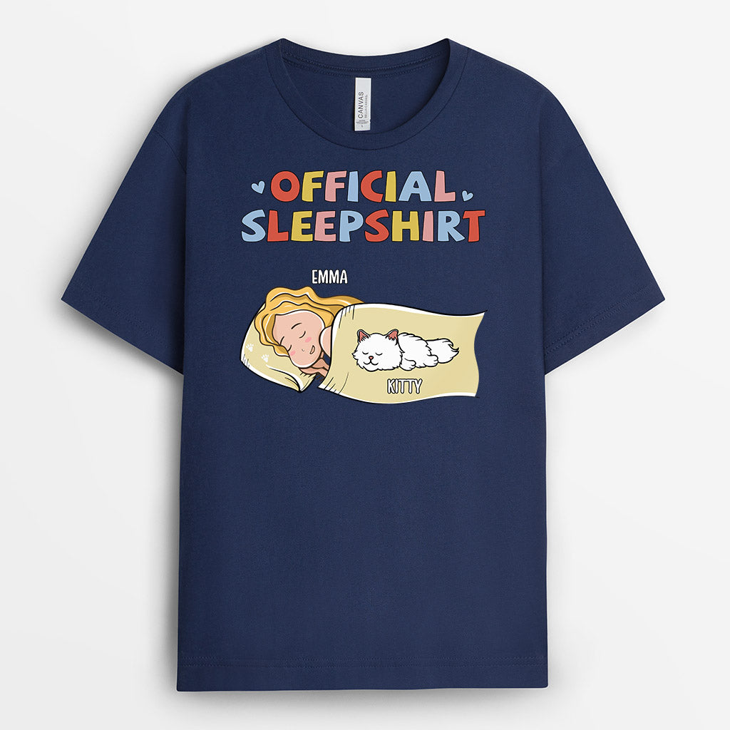 Official Sleepshirt With Cat - Custom Pet Shirts for Humans